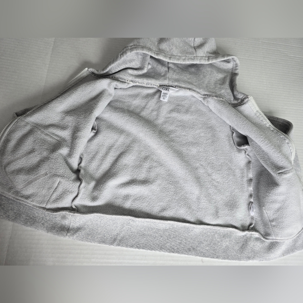 Athleta Girls Bundle 2 Sets Of Hooded Sweatets Size 7 Girls Gray White - Picture 4 of 11